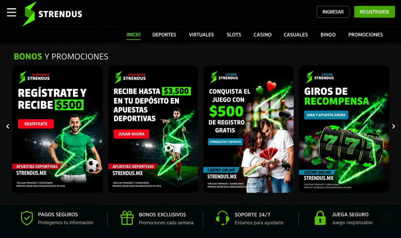 Strendus Casino mejores casinos: La mayor variedad de juegos en México
